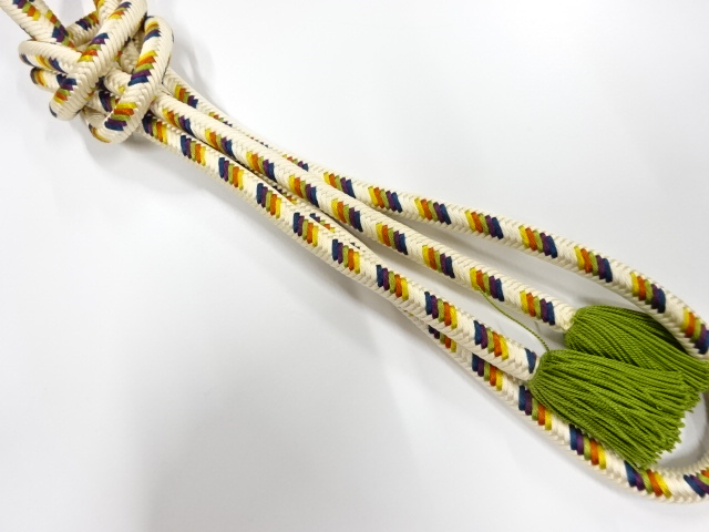 正絹　撚り房　手組帯締め